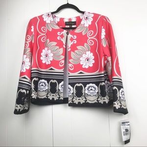 DN Design black and coral floral jacket 65